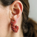 Orecchini a cerchio con corallo naturale italiano