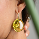 Orecchini con ambra verde messicana