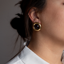 Orecchini a bottone con ametista