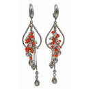 Orecchini pendenti con corallo