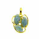 Ciondolo argento ed acquamarina milk