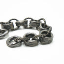 Bracciale in argento brunito