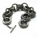 Bracciale in argento brunito