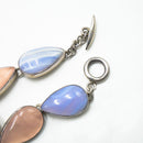 Bracciale con quarzo rosa e calcedonio