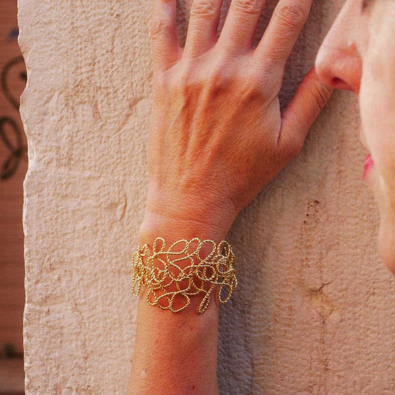 Bracciale in argento placcato oro giallo