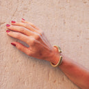 Bracciale rigido in argento placcato oro giallo