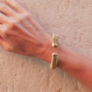 Bracciale rigido in argento placcato oro giallo