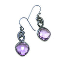 orecchini argento nero ed ametista