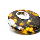 Spilla in ambra e argento