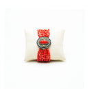 Bracciale stile antico con corallo rosso