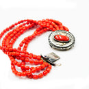 Bracciale stile antico con corallo rosso