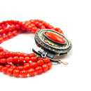 Bracciale stile antico con corallo rosso