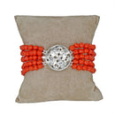 Bracciale in corallo con fermatura in argento