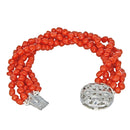Bracciale in corallo con fermatura in argento