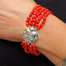 Bracciale in corallo con fermatura in argento