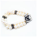 Bracciale a 2 fili di perle di acqua dolce