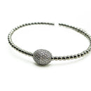 Bracciale semirigido in Argento 925% con zirconi