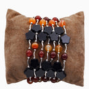 Bracciale in argento onice e corniola