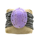 Bracciale ematite e giada viola