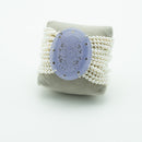 Bracciale di perle e giada viola