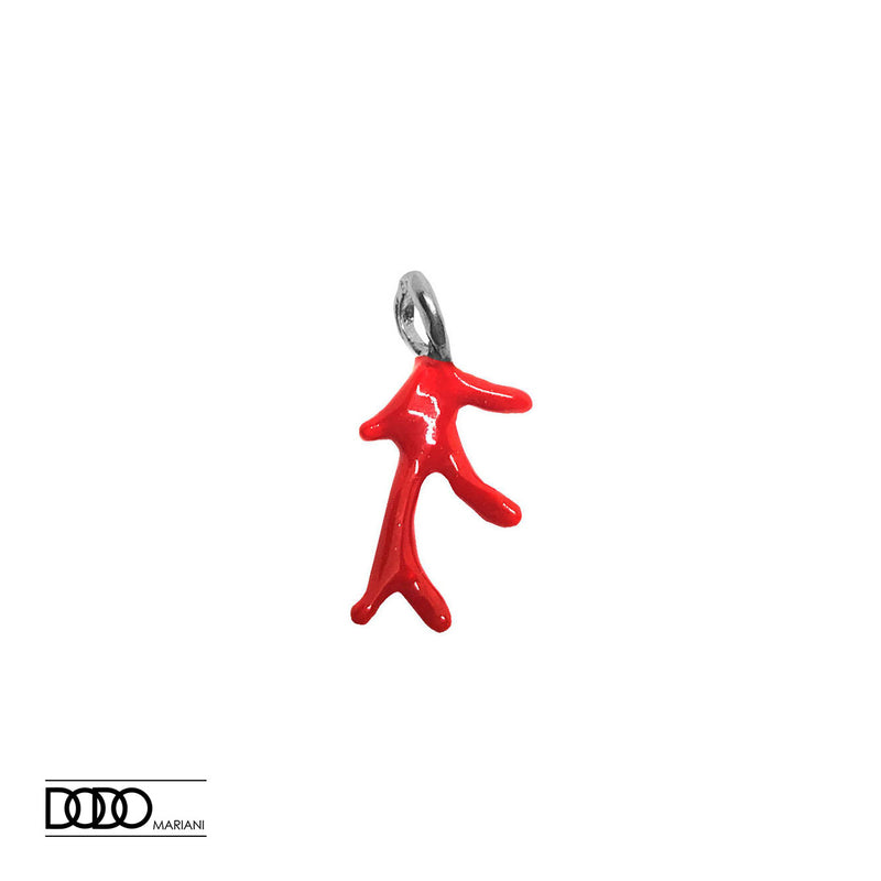 ciondolo argento corallo