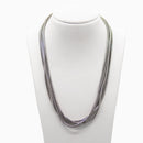 Collana in argento 925 rodiato con moschettone