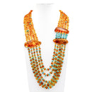 Collana di ambra e turchese
