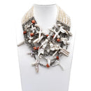 Collana in argento perle e corallo