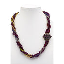 Collana con granato, topazio, iolite e peridoto