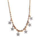 Girocollo con sfere Argento rosa 925% e stelle