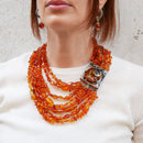 Collana in ambra del baltico a scalare