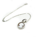 Collana con cammeo inciso in argento e zirconi