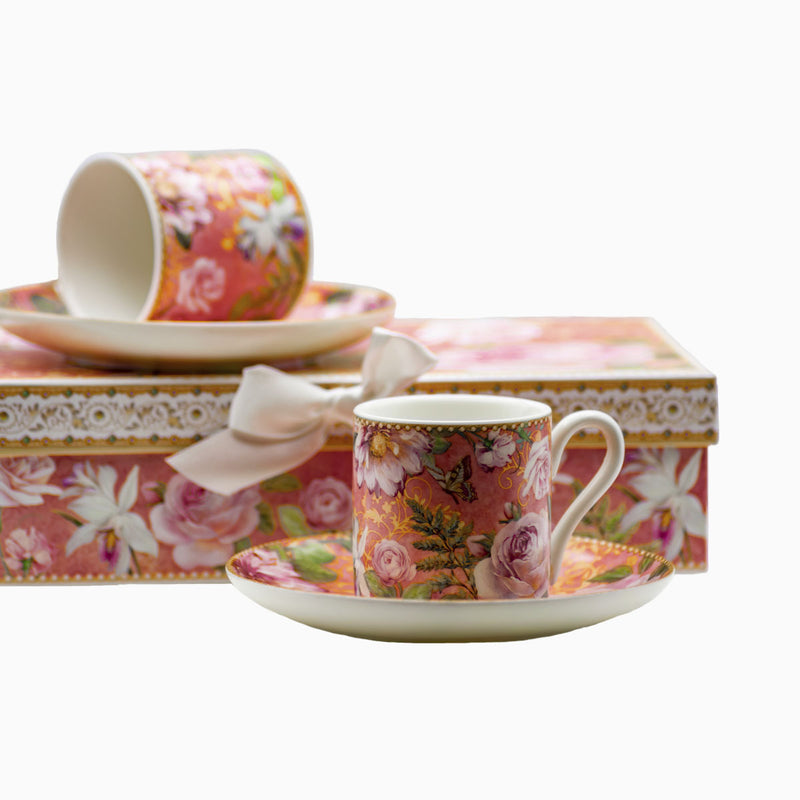 Set 2 tazzine da caffè Rose