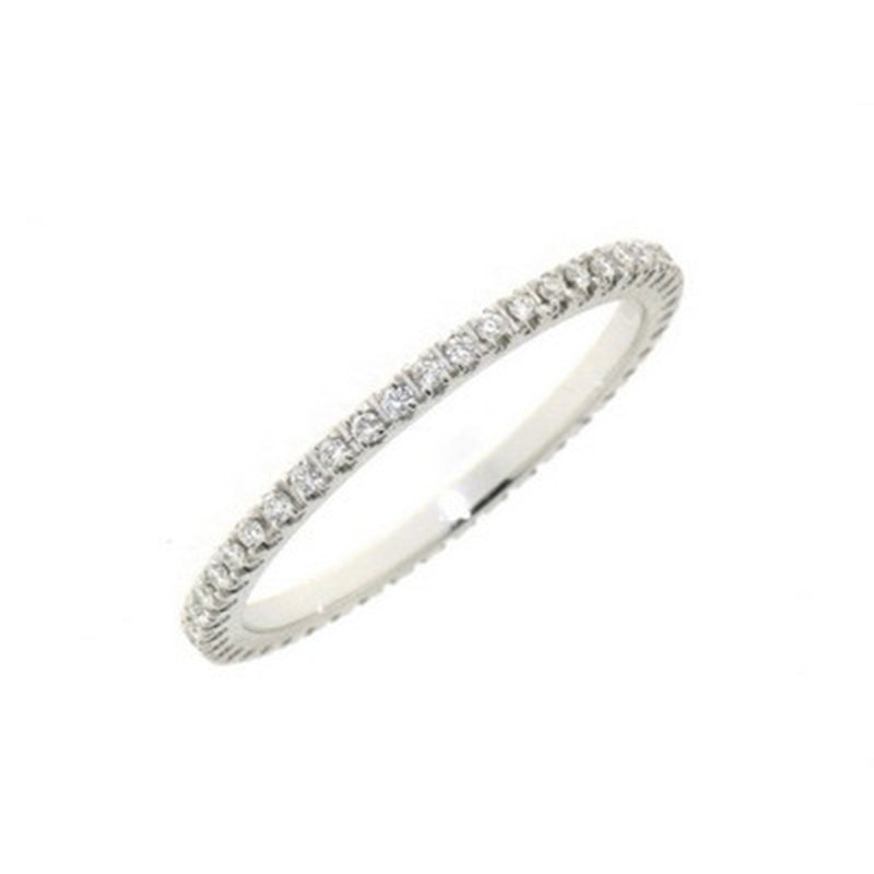 Anello eternity in oro bianco e diamanti