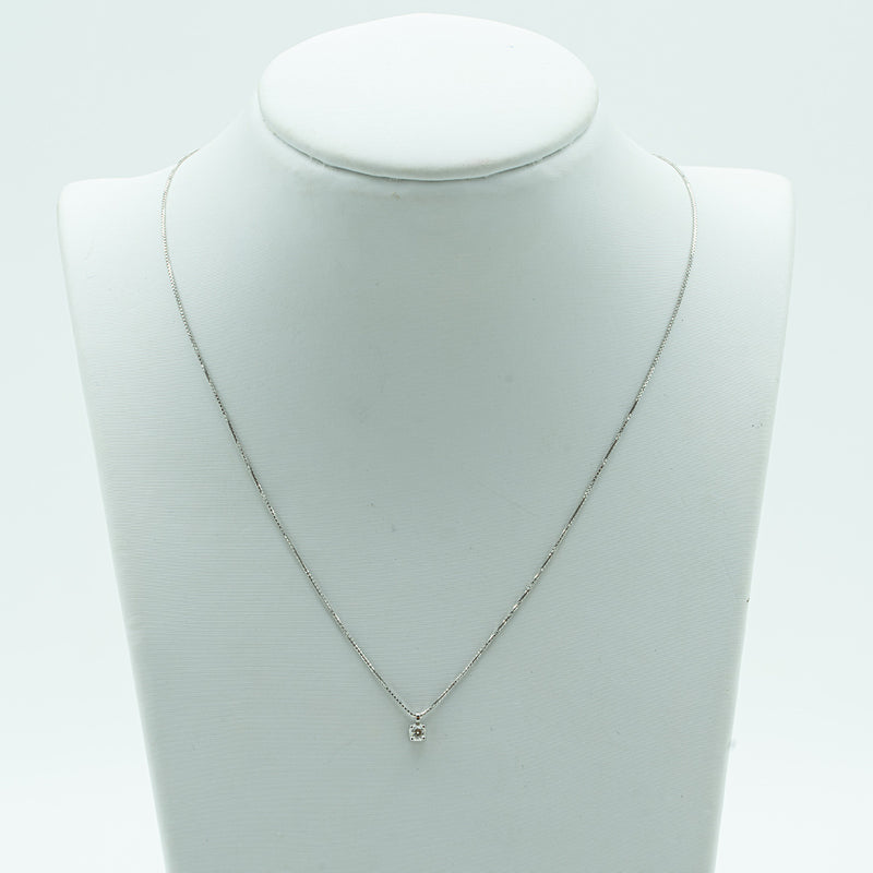 Girocollo diamante in oro bianco 18 kt