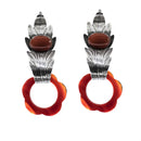 Orecchini in argento e corniola