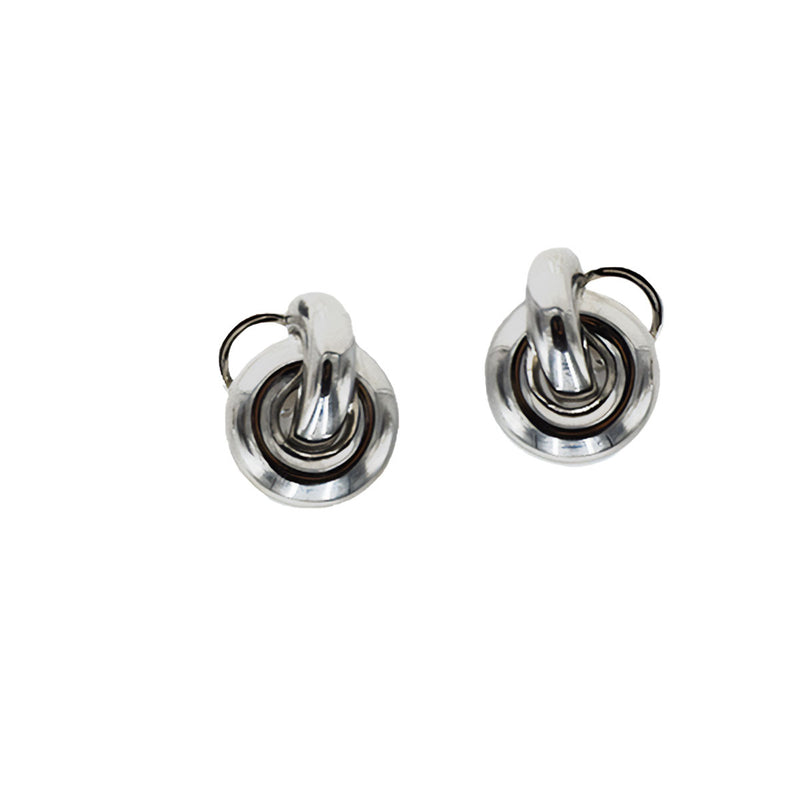 Orecchino a lobo con clips in argento