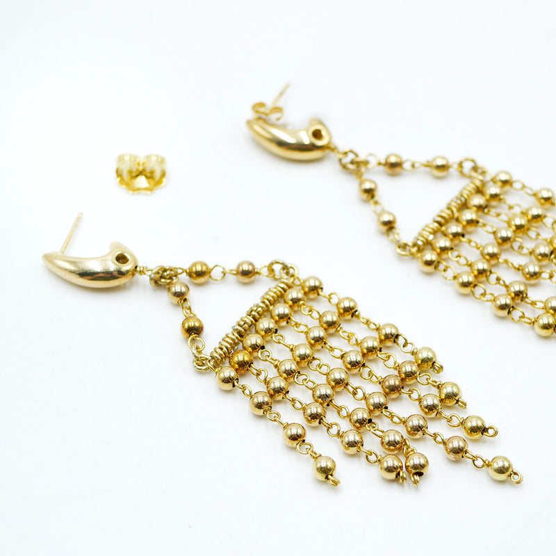 Orecchini pendenti in argento placcato oro giallo