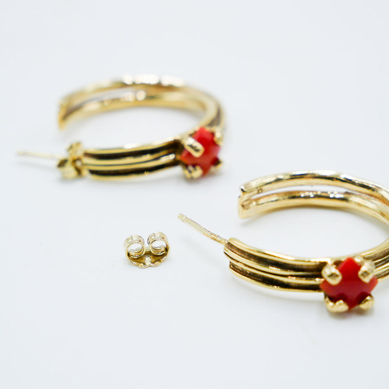 orecchini corallo rosso