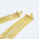 Orecchini lunghi in argento placcato oro giallo