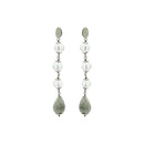 Orecchini con cristallo di rocca e agata grigia Contenuto multimediale 1 di 3